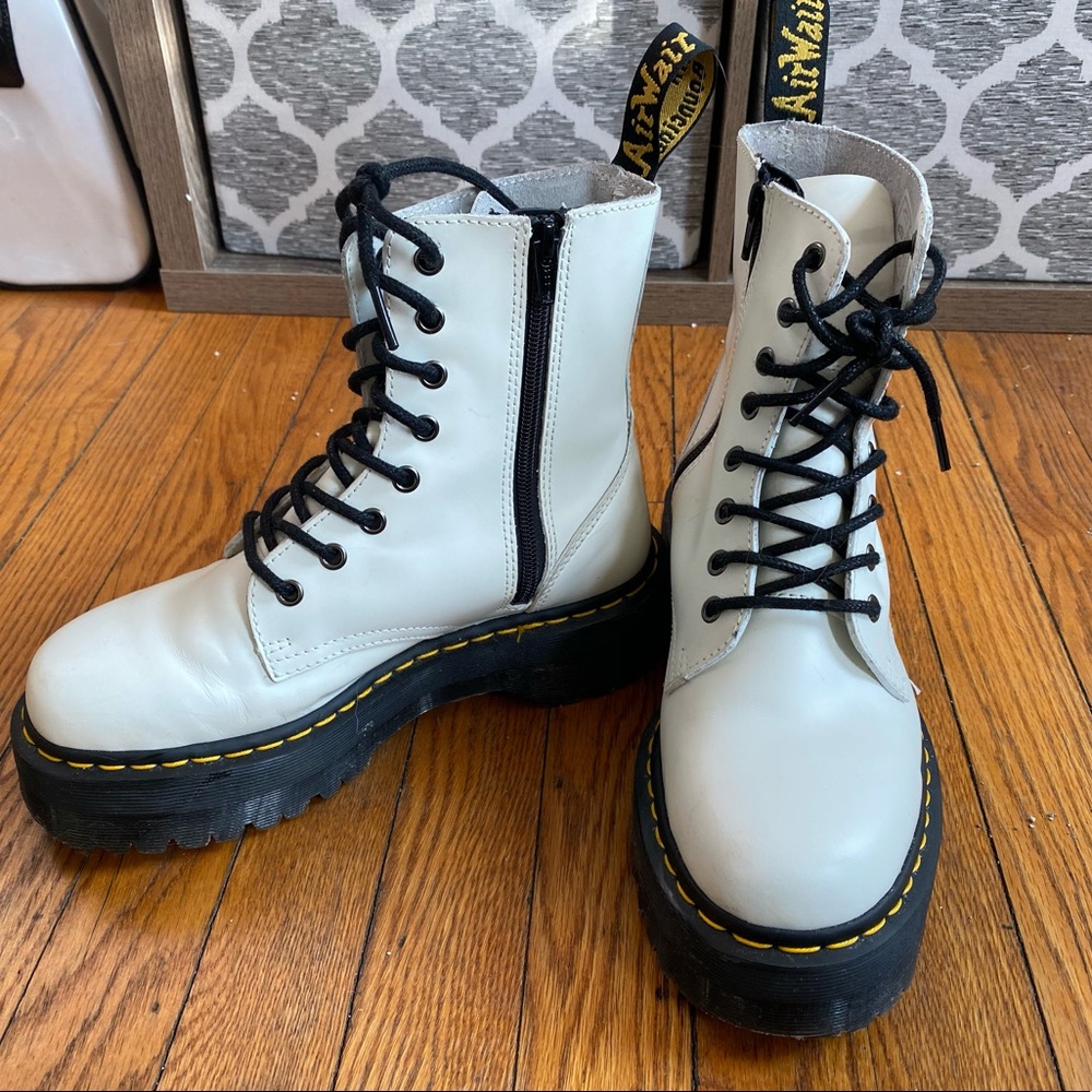 White Jadon Platform Boots